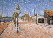 Paul Signac sunlight quai de clichy opus Sweden oil painting artist